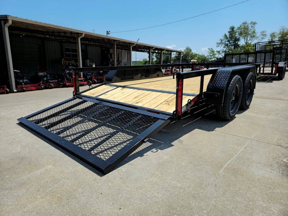 6'4" x 14 Utility Trailer Powder Coated Dovetail (2) 3500 Axles 7k GVWR image 13