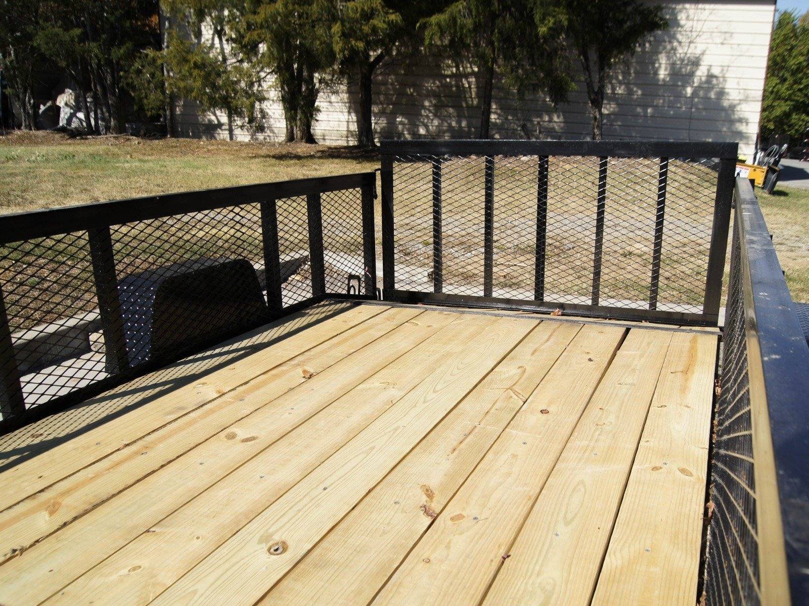 6.4x12 Dovetail Utility Trailer 2ft Mesh Side 3,500lb Axle image 10