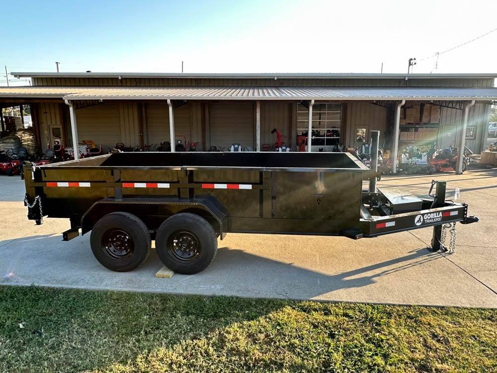 7x14 Gorilla Telescopic IBeam Dump Trailer with 2ft Sides (2) 7K Axles image 7