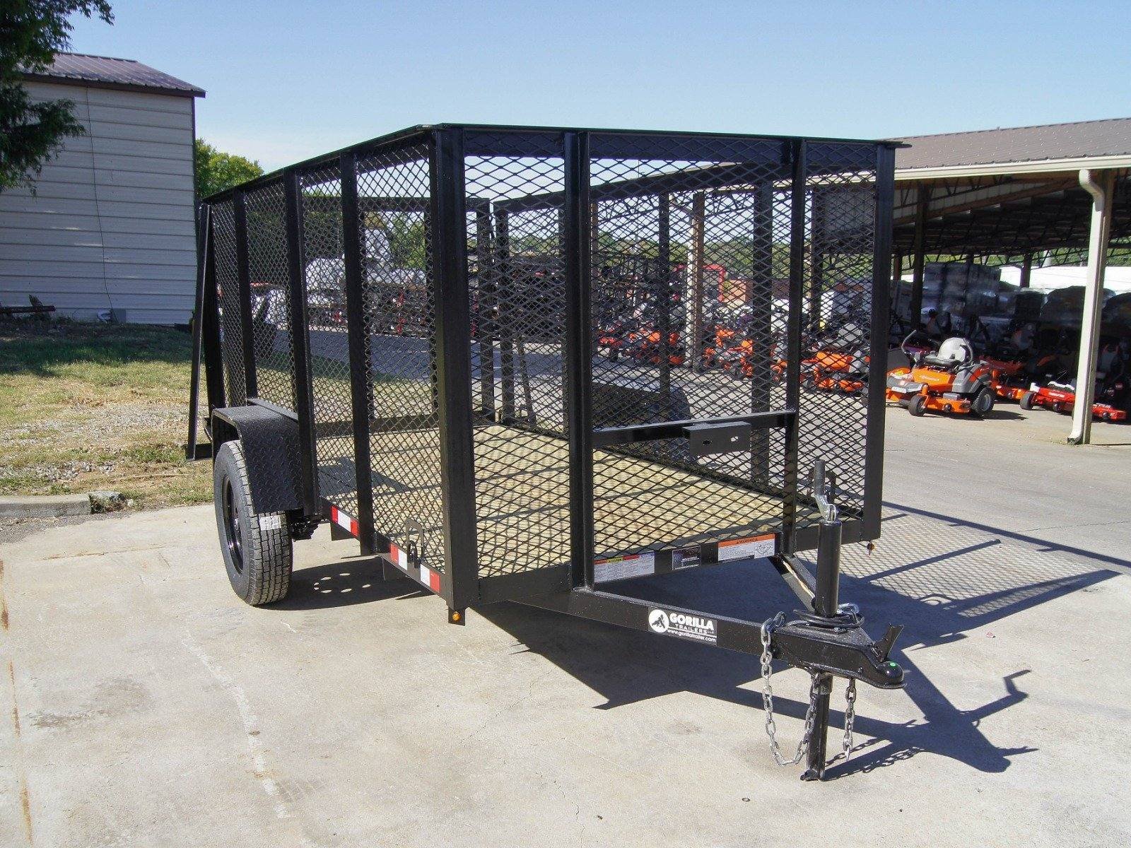 5x10 Straight Deck Utility Trailer 4ft Mesh Sides 3500lb Axle image 7