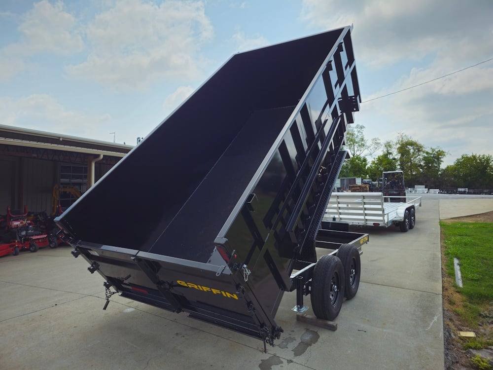 7x14 Telescopic Dump Trailer with 4ft Sides (2) 7K Axles image 24