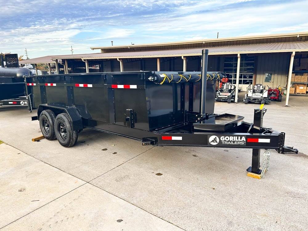 7x16 Gorilla Telescopic IBeam Dump Trailer with 3ft Sides (2) 7K Axles 14k GVWR image 7