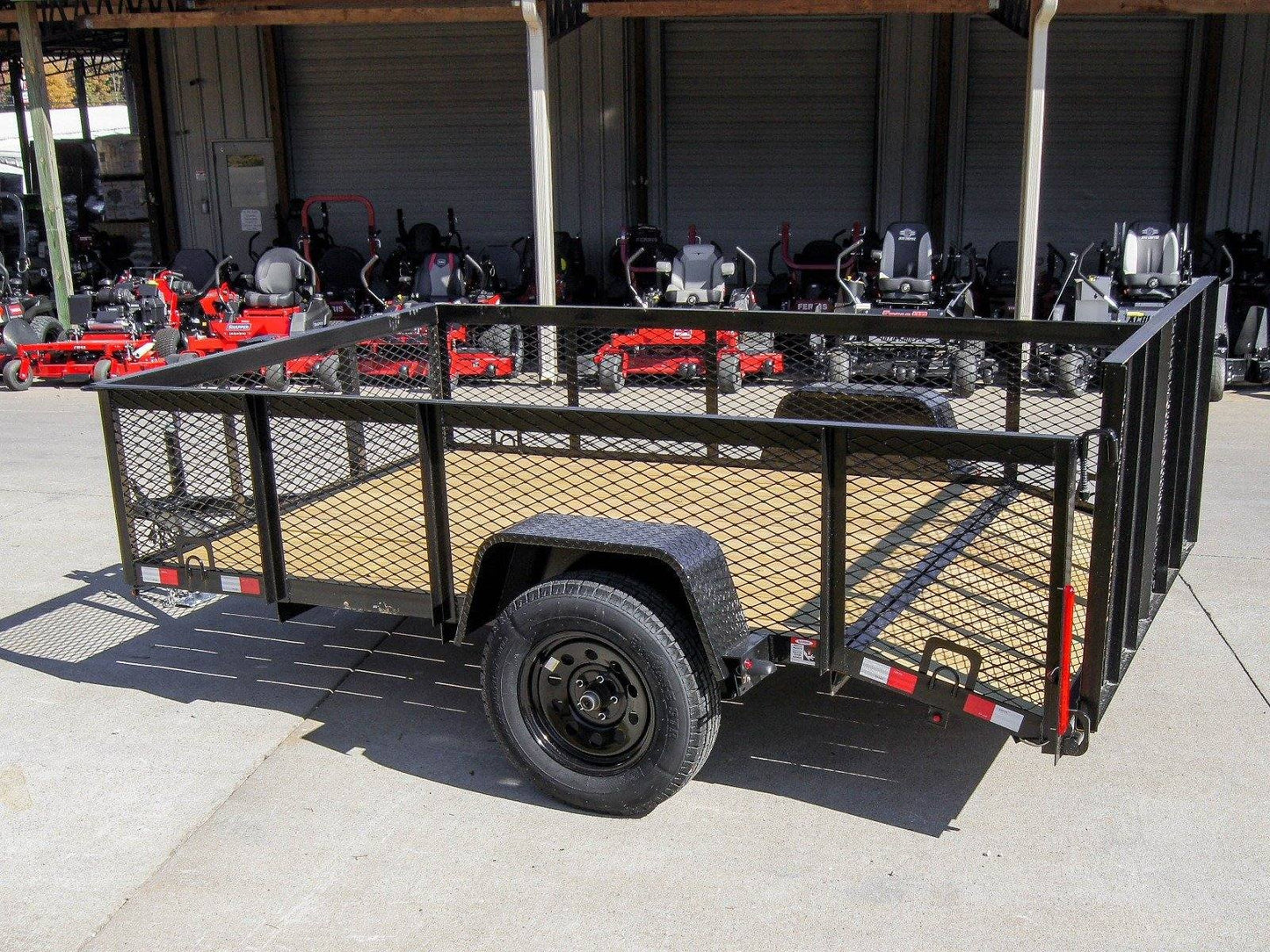 6.4x10 Dovetail Utility Trailer with 2ft Mesh Sides 3,500lb Axle image 5
