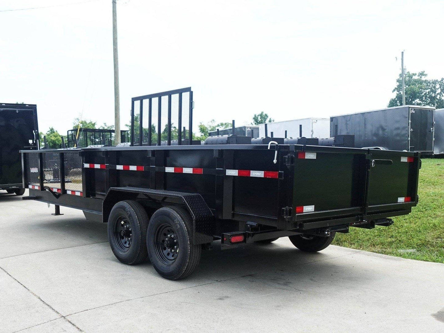 7x20 Hybrid Utility Dump Trailer 2ft Sides with Box (2) 7K Axles image 4