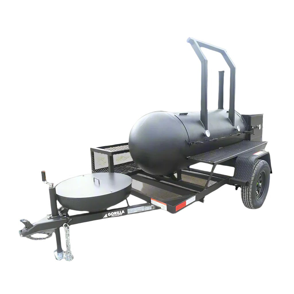 250 Gal Smoker Single Door with Counter Weight and Charkettle image 0