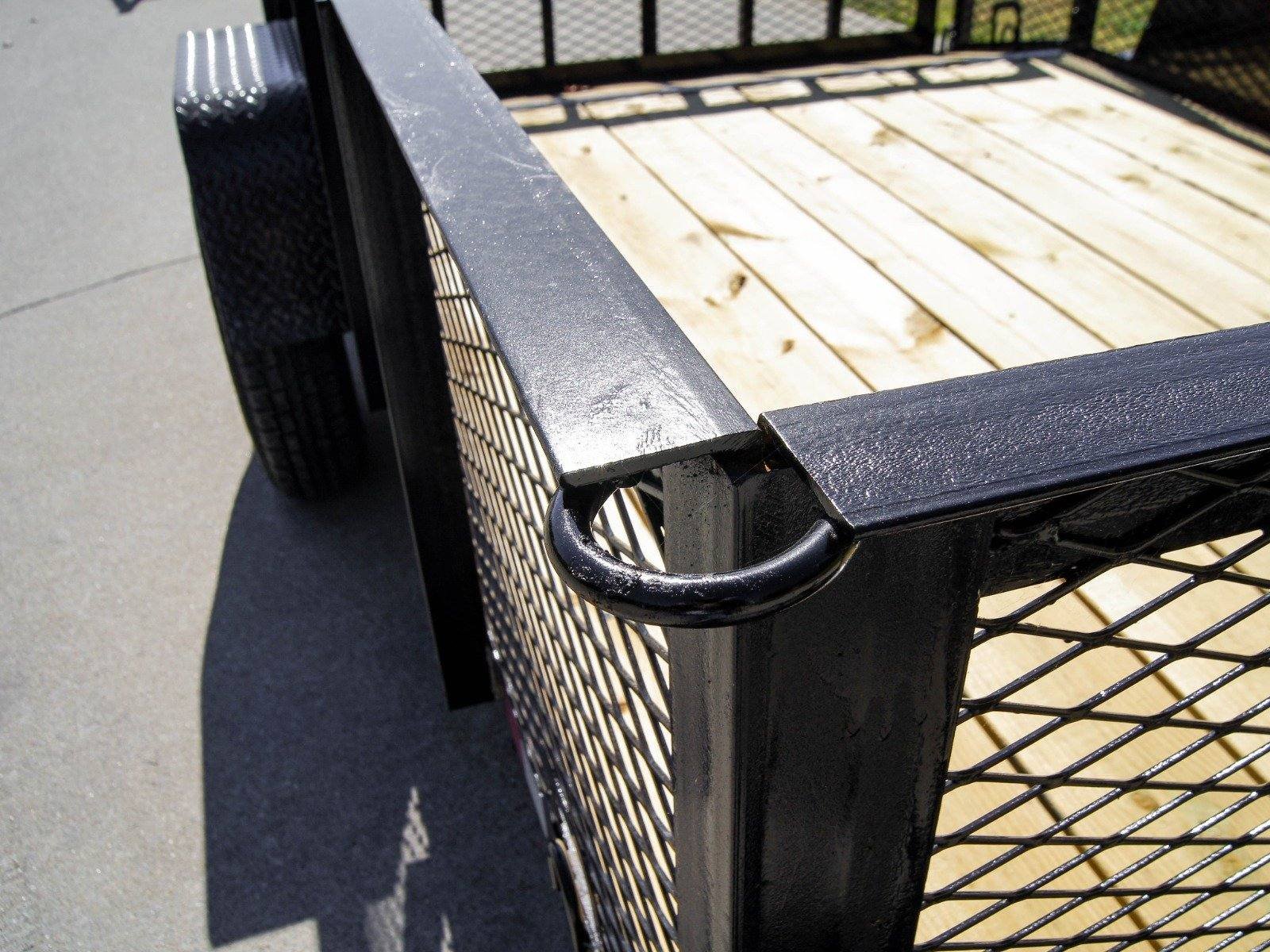 6.4x12 Dovetail Utility Trailer 2ft Mesh Side 3,500lb Axle image 13