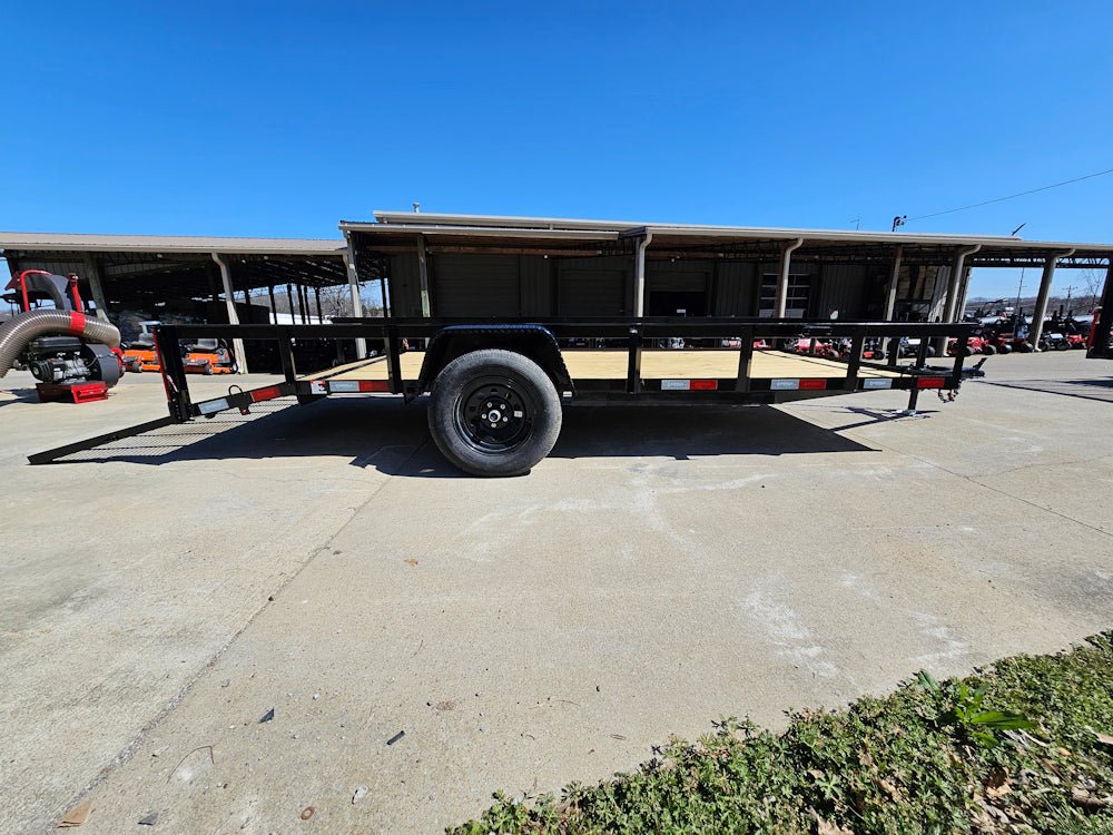 6'4" x 14 Utility Trailer Dovetail With Gate Powder Coated 3,500lb Axle image 4