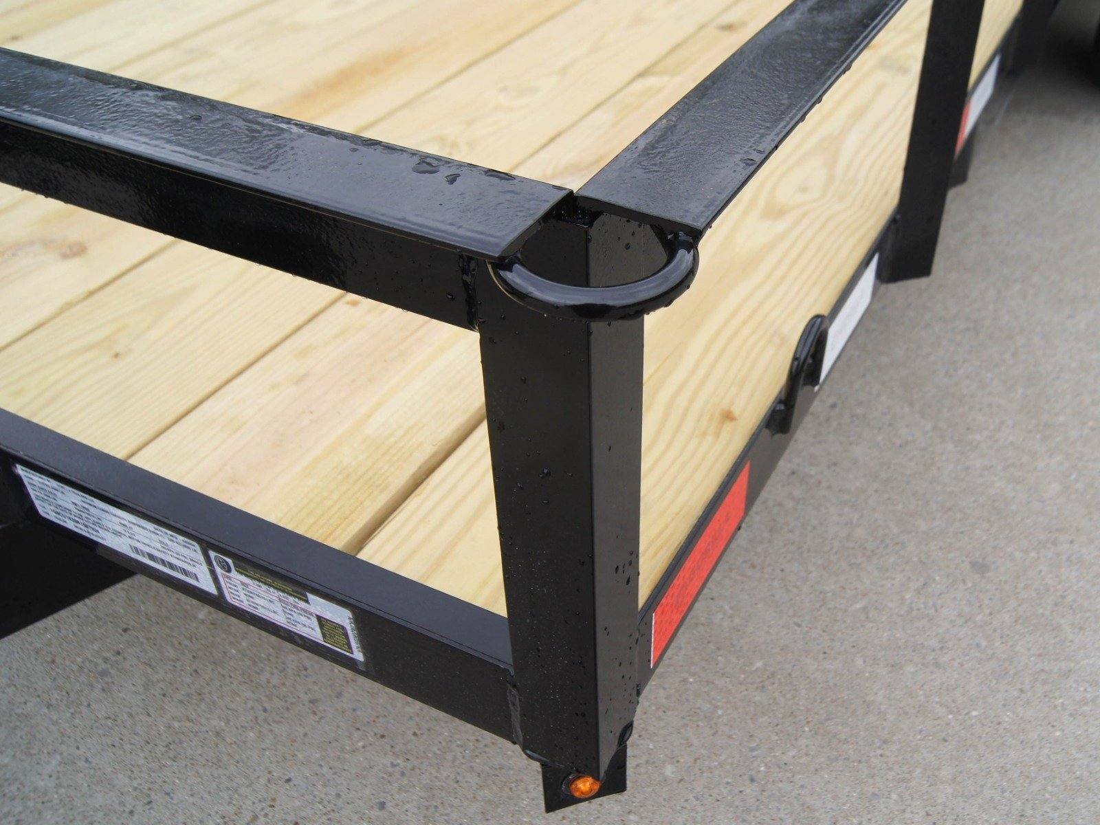 6'4" x 16 Utility Trailer Double Axle Dovetail With Gate Powder Coated (2) 3500lb Axles image 12