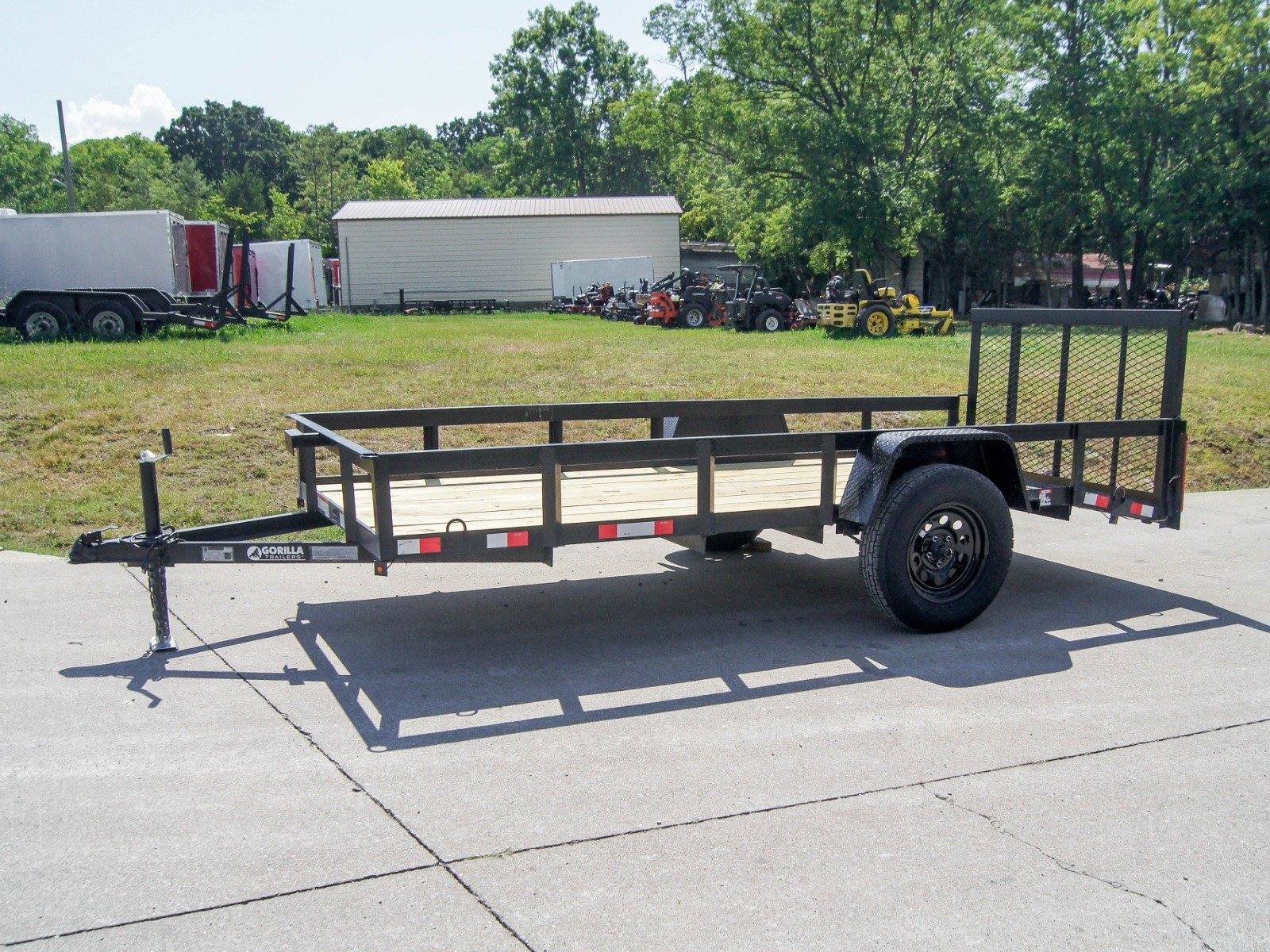 5x12 Powder Coated Dovetail Utility Trailer 3500lb Axle image 1