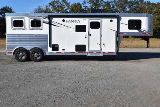 2022 Lakota Charger LQ 2 Horse Trailer with 9′ Short Wall image 0