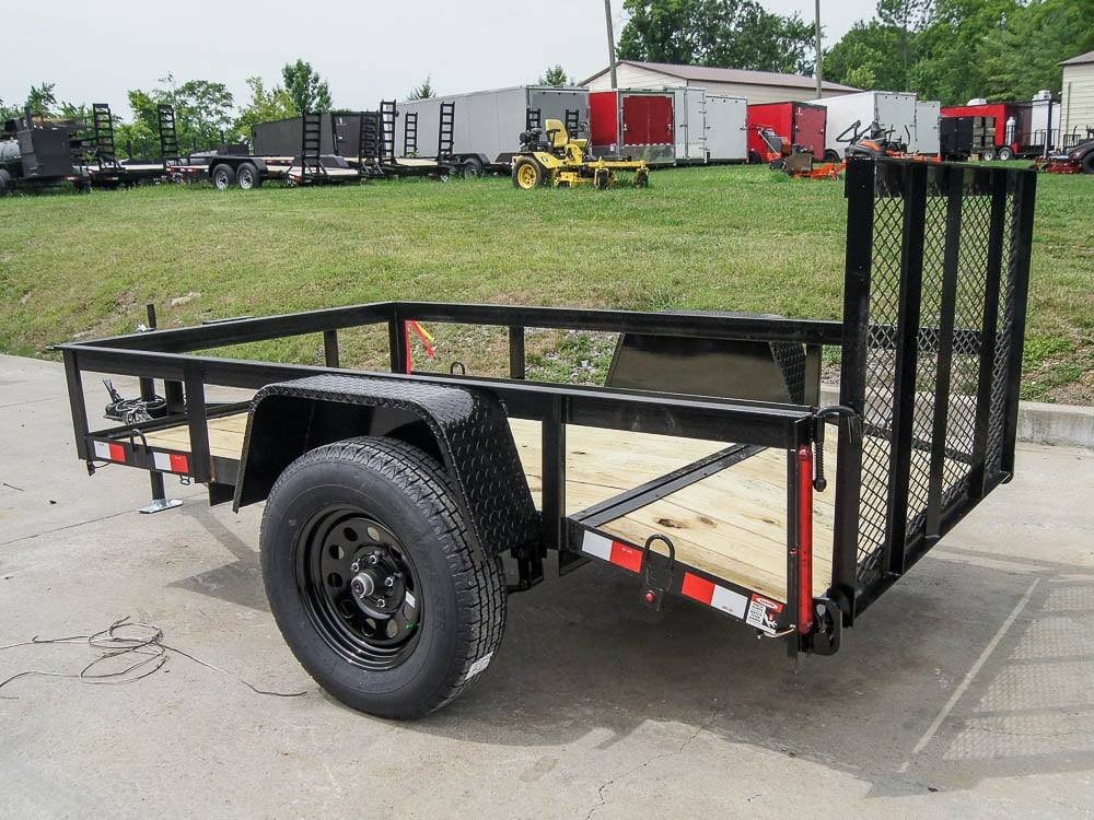 5x8 Powder Coated Dovetail Utility Trailer Single 3,500lb Axle image 2