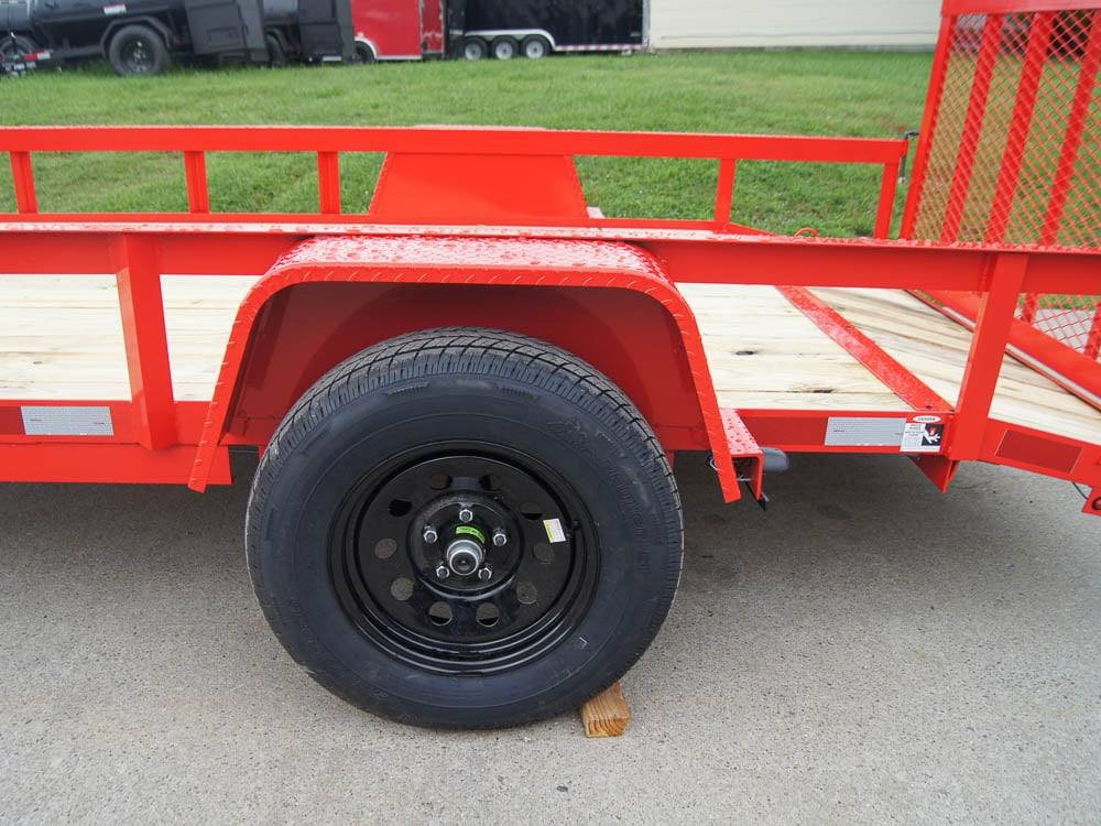 6'4" x 12 Powder Coated Dovetail Utility Trailer 3500lb Axle Powder Coated image 18