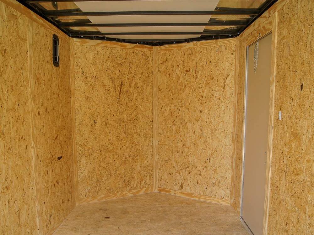 7x12 Charcoal V-Nose Custom Enclosed Trailer 3500lb Axle with Brake Storage image 7