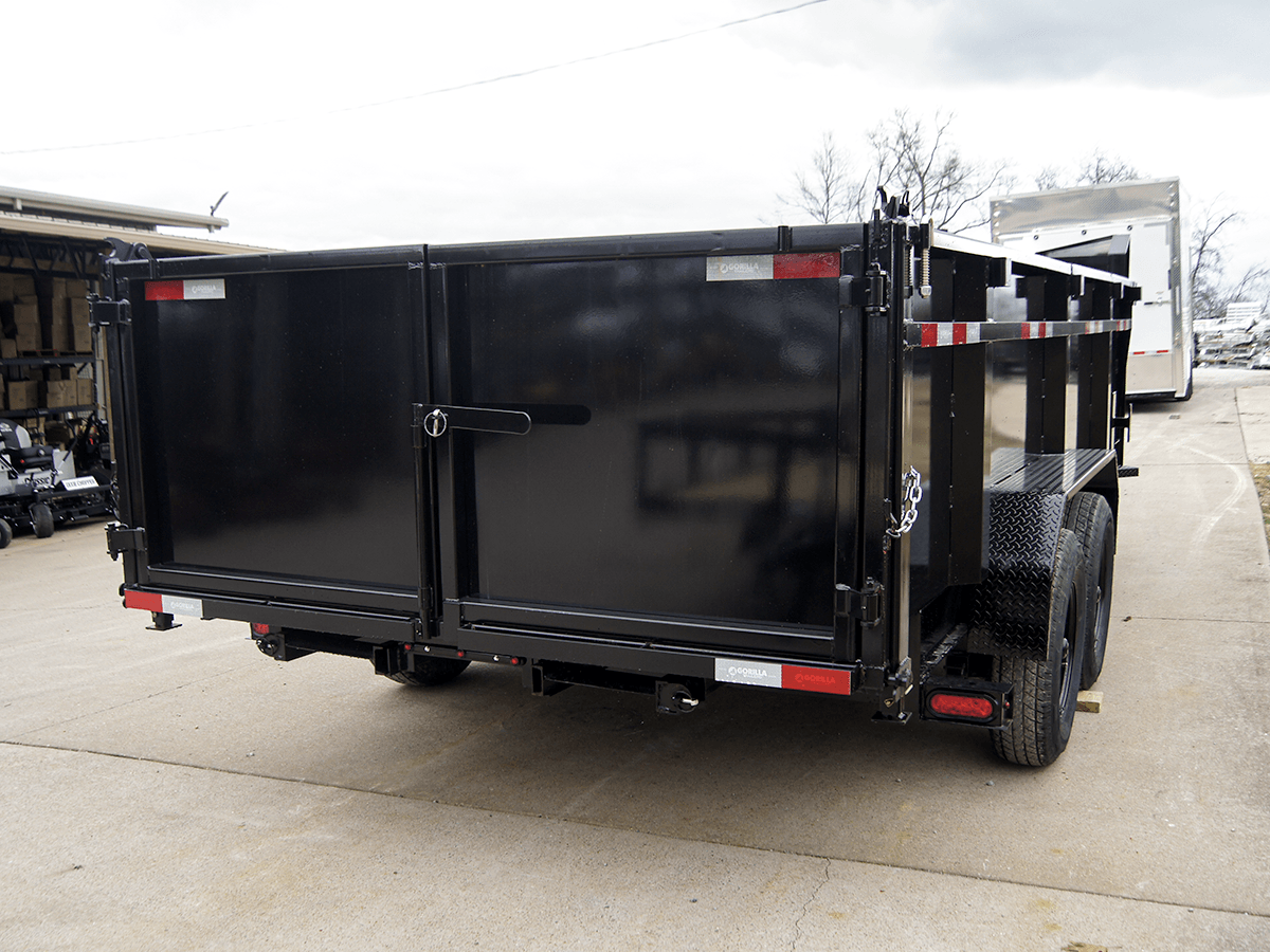 7x16 Gorilla Telescopic Gooseneck IBeam Dump Trailer 3ft Sides (2) 7K Axles image 6