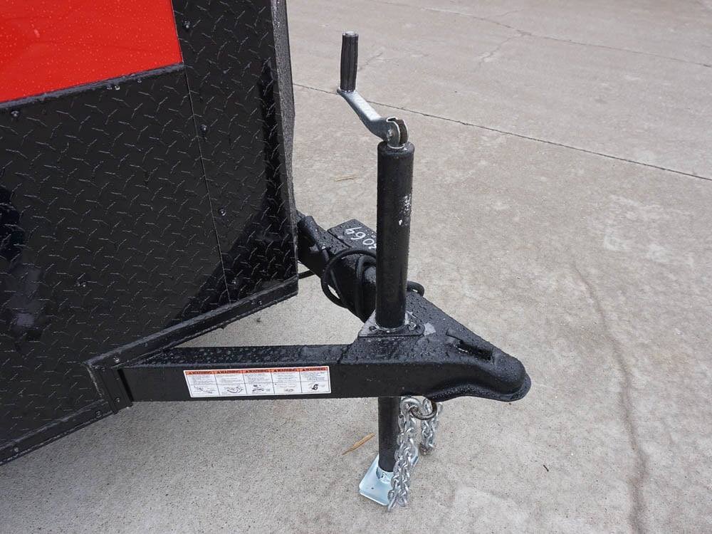 7x12 Enclosed Trailer Red V-Nose Blackout Package 3,500lb Axle Storage image 8