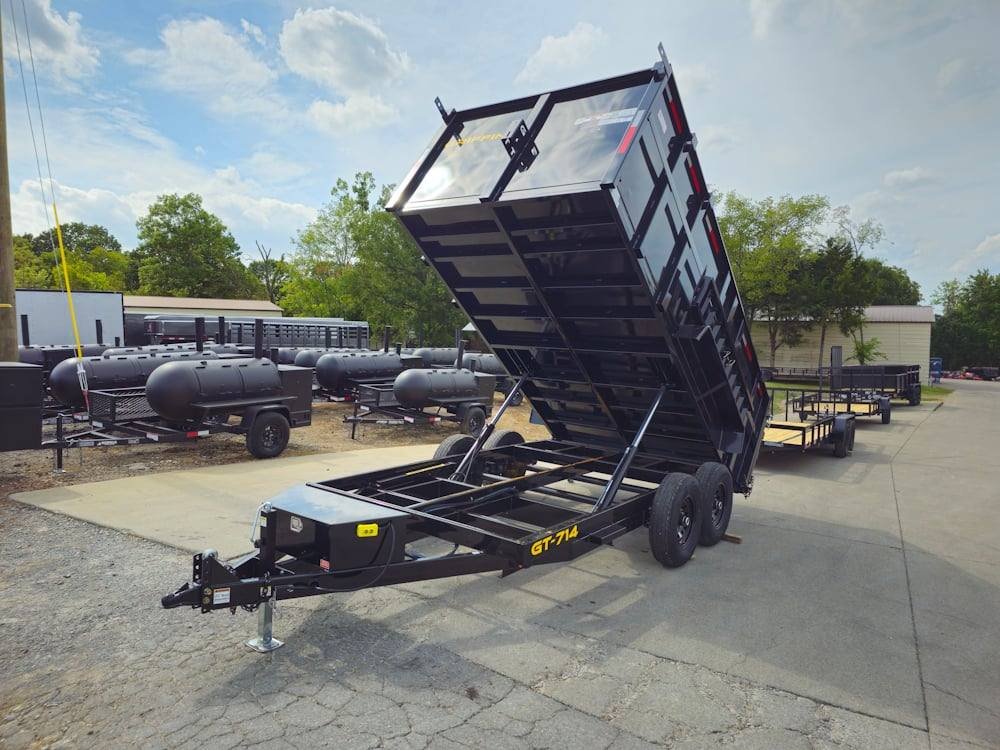 7x14 Hydraulic Dump Trailer with 4ft Sides (2) 7K Axles image 11