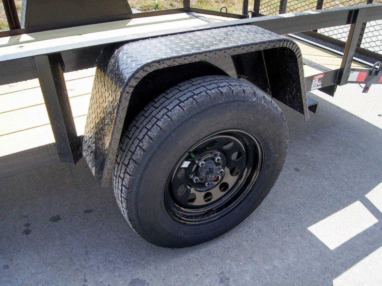 5x12 Powder Coated Dovetail Utility Trailer 3500lb Axle image 9