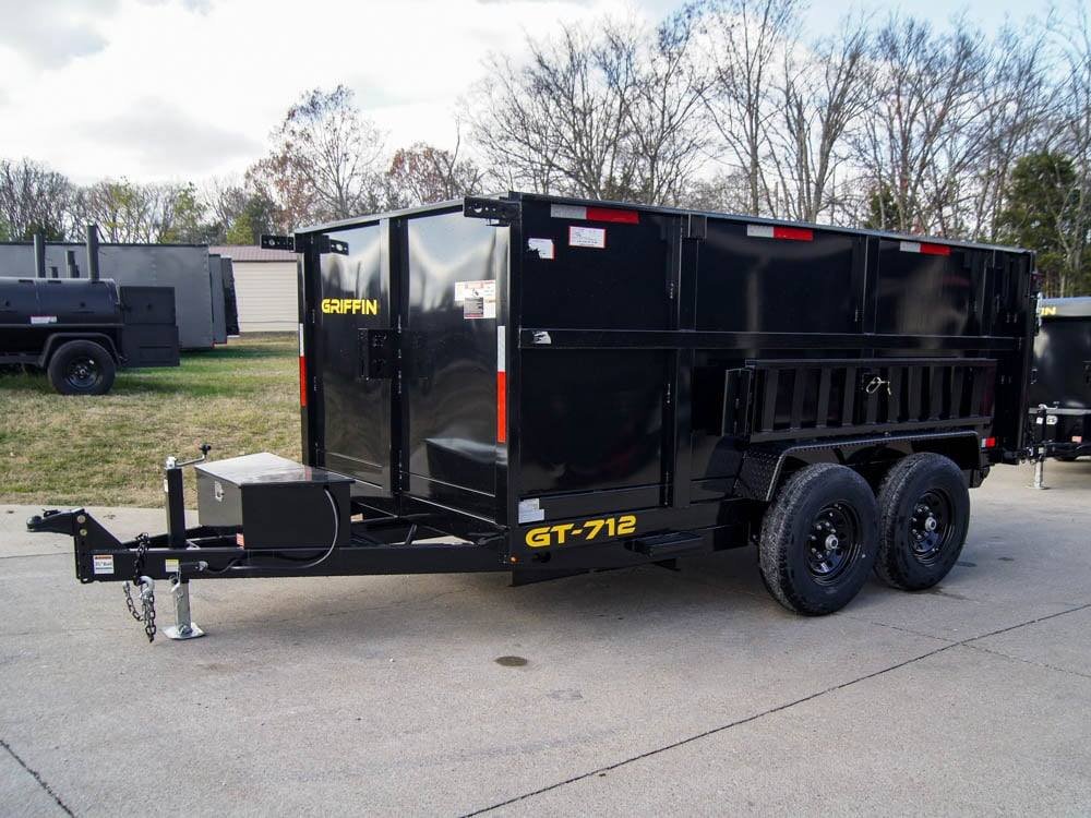 7x12 Hydraulic Dump Trailer with 3ft Sides (2) 6K Axles image 3