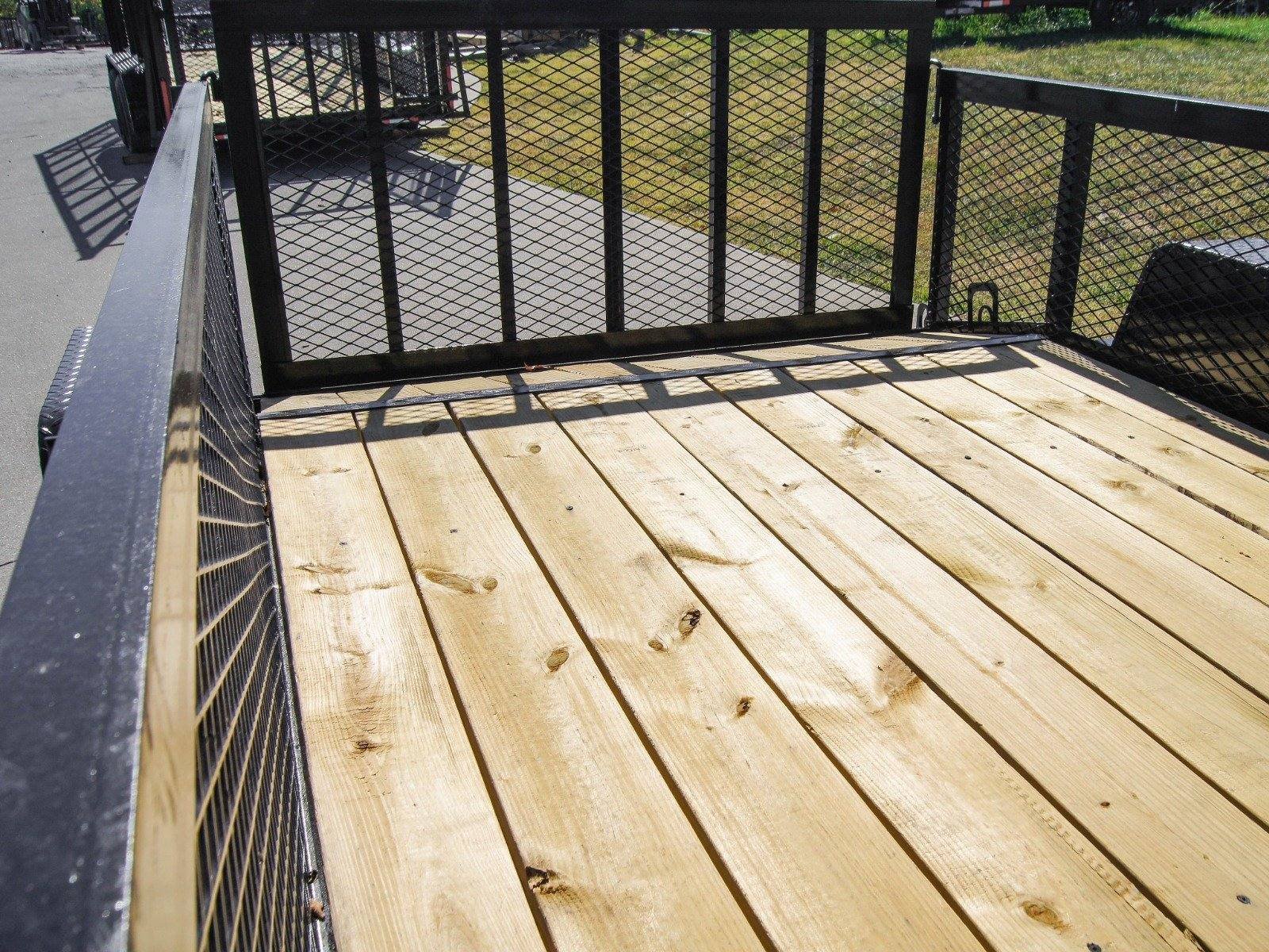 6.4x12 Dovetail Utility Trailer 2ft Mesh Side 3,500lb Axle image 14