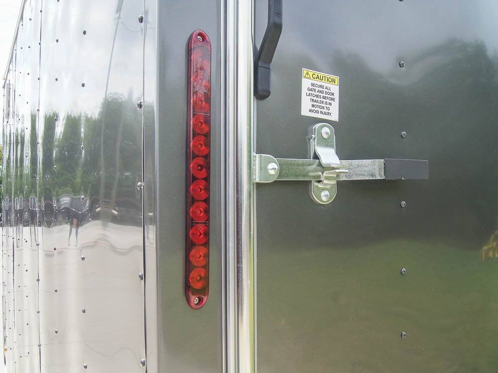 7x12 Charcoal V-Nose Custom Enclosed Trailer 3500lb Axle with Brake Storage image 10