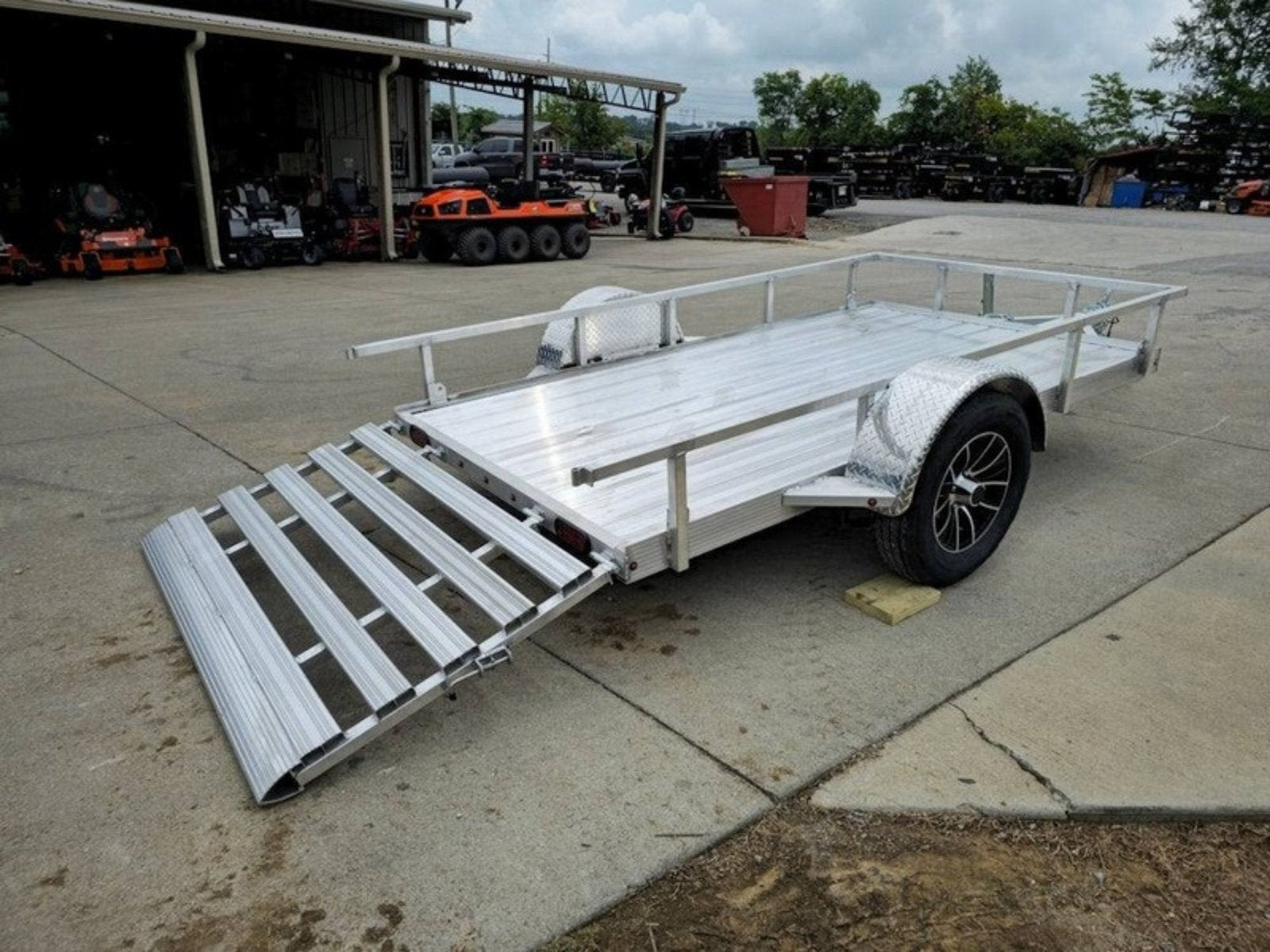 5' x 10' Aluminum Utility Trailer W Gate and Mag Wheels 3500lb Axle image 15
