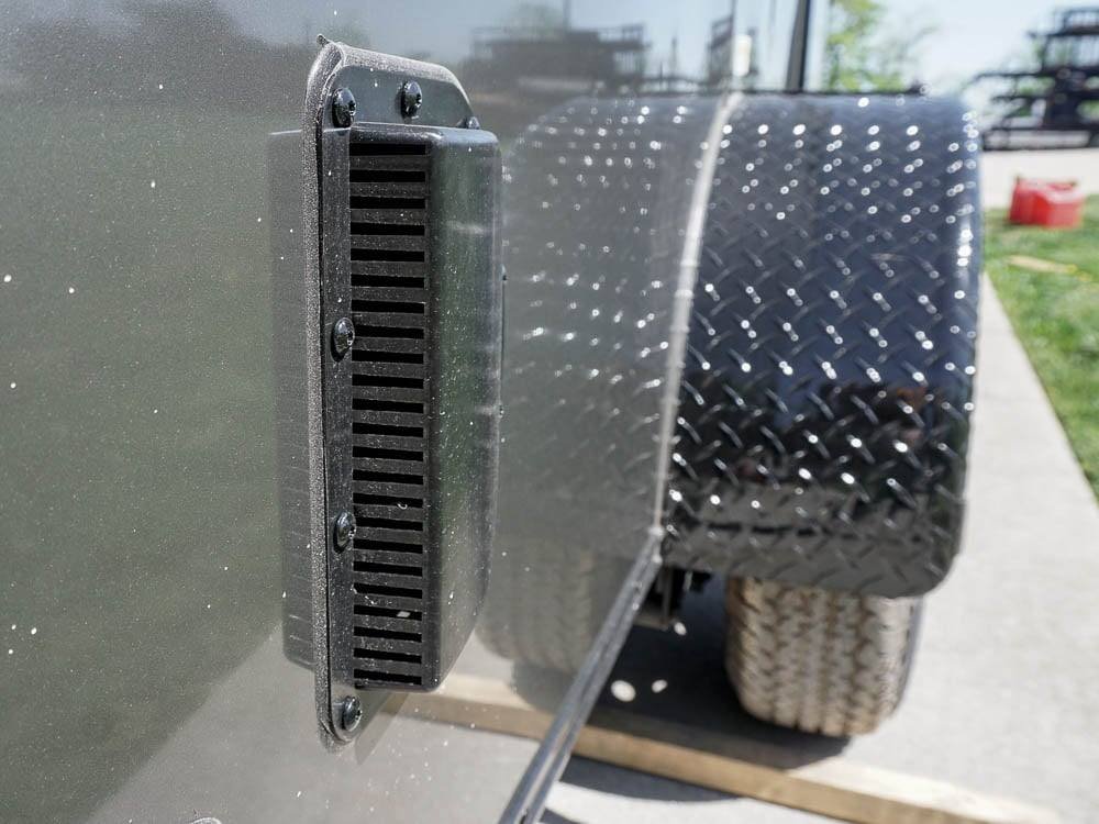 6x12 Enclosed Trailer Charcoal V-Nose Blackout Package 3,500lb Axle Storage image 14