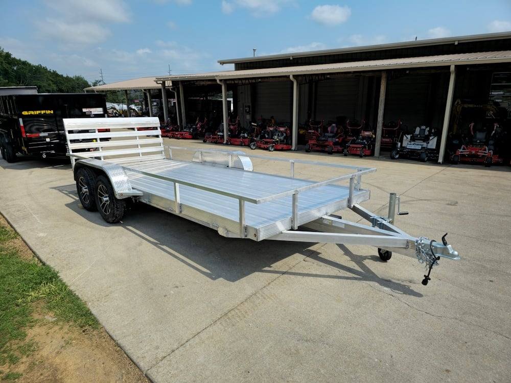 6.4' x 16' All Aluminum Utility Trailer Dual Axle Straight Deck image 9