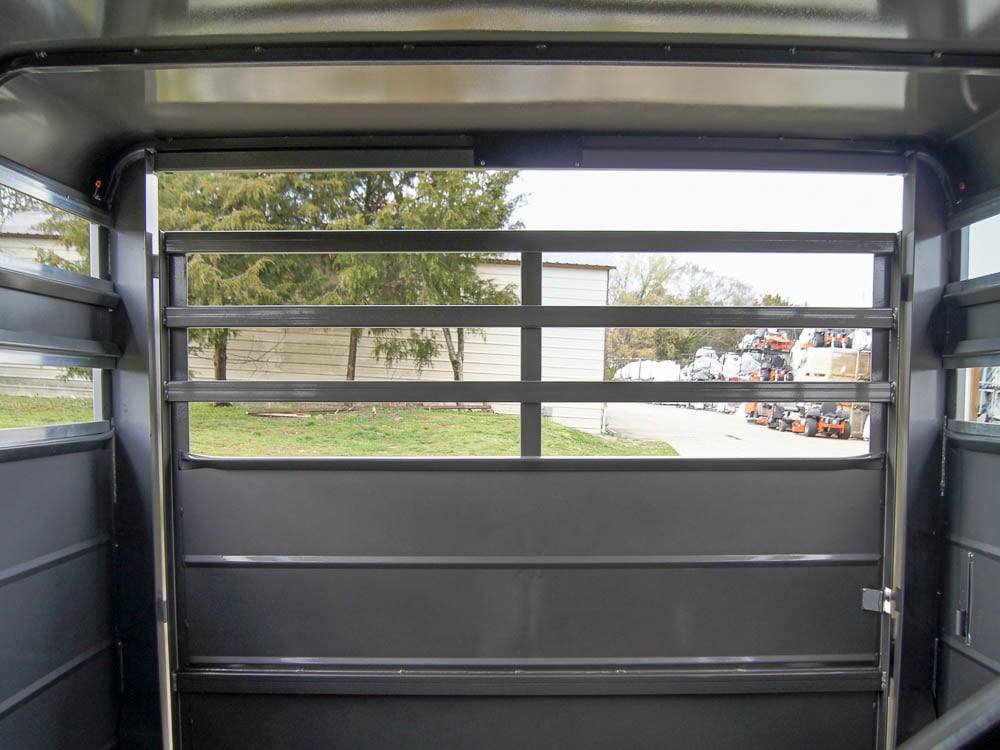 14ft Charcoal Horse Livestock Cattle Trailer (2) 3,500lb Axles with Dressing Room image 15