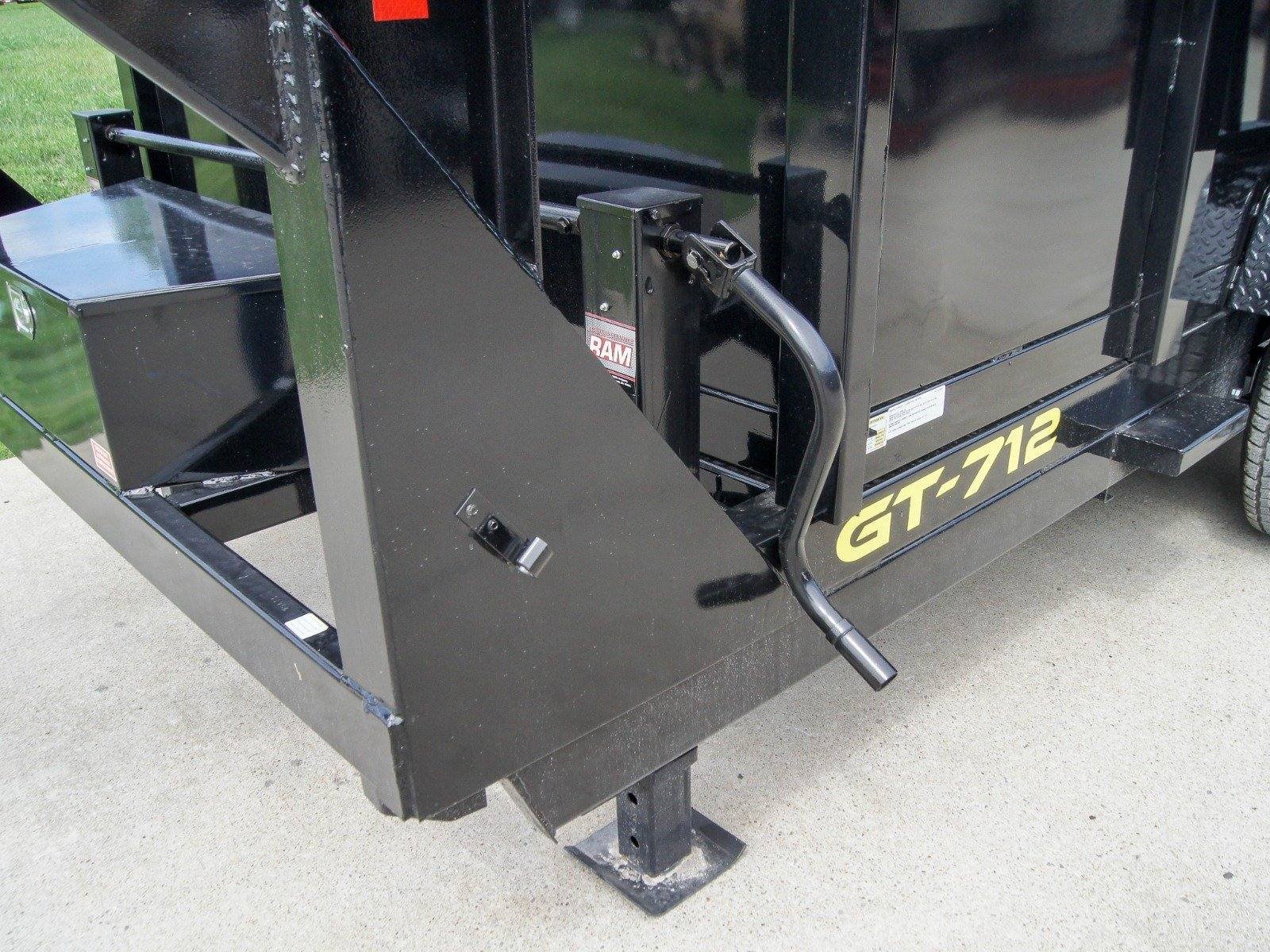 7x12 Gooseneck Hydraulic Dump Trailer with 4ft Side (2) 6K Axles image 16