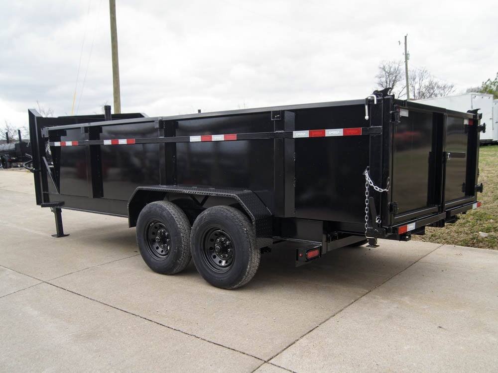 7x16 Gorilla Telescopic Gooseneck IBeam Dump Trailer 3ft Sides (2) 7K Axles image 5