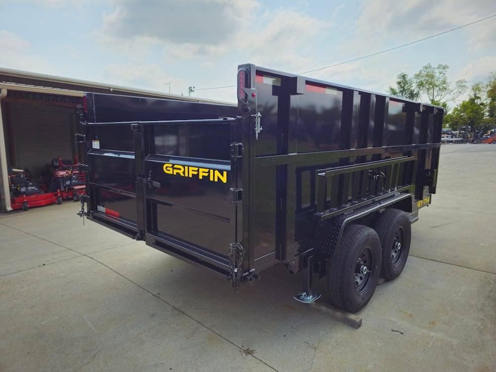 7x14 Telescopic Dump Trailer with 4ft Sides (2) 7K Axles image 9