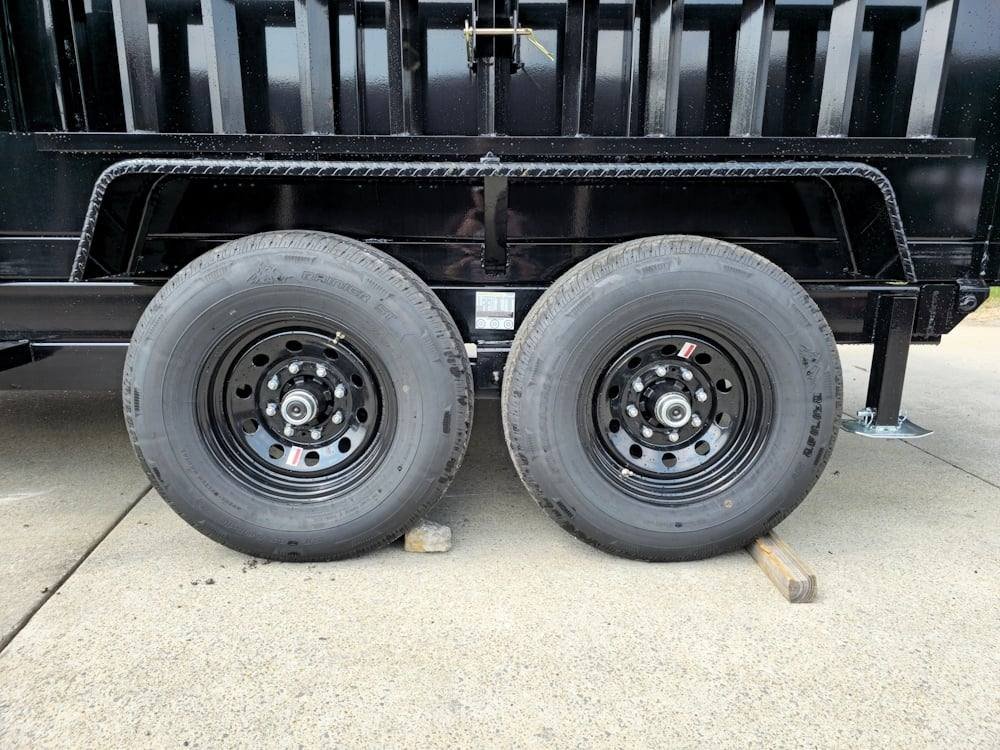 7x14 Telescopic Dump Trailer with 4ft Sides (2) 7K Axles image 4