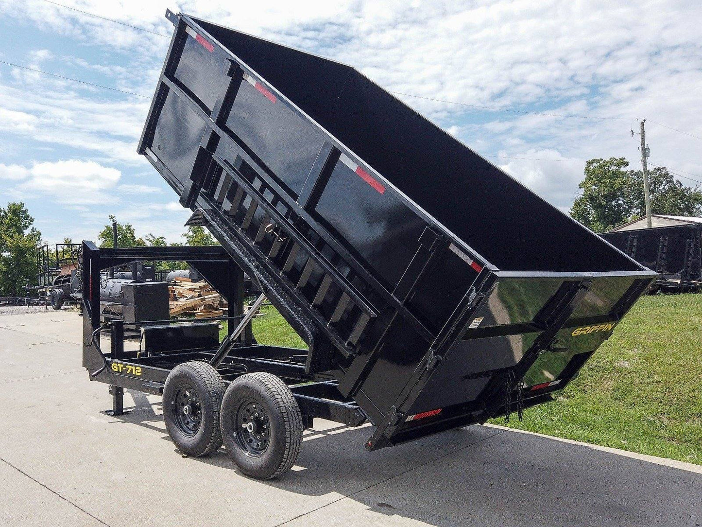 7x12 Gooseneck Hydraulic Dump Trailer with 4ft Side (2) 6K Axles image 10