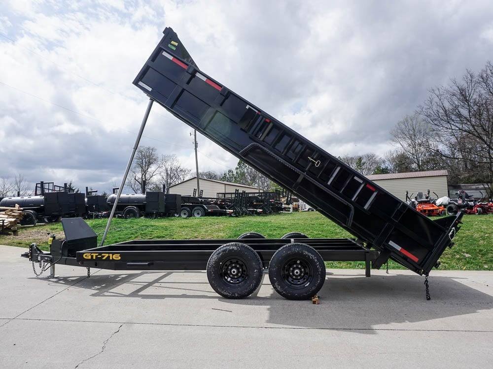7x16 Telescopic Dump Trailer with 2ft Sides (2) 7K Axles GVWR 14K image 11
