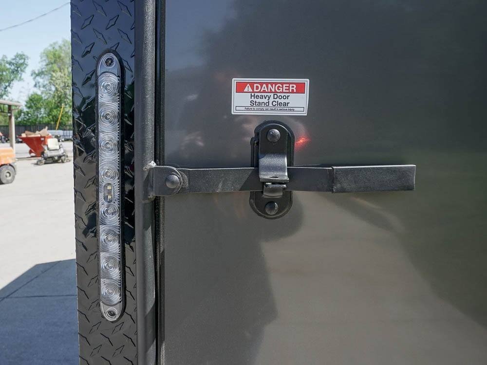 6x12 Enclosed Trailer Charcoal V-Nose Blackout Package 3,500lb Axle Storage image 12