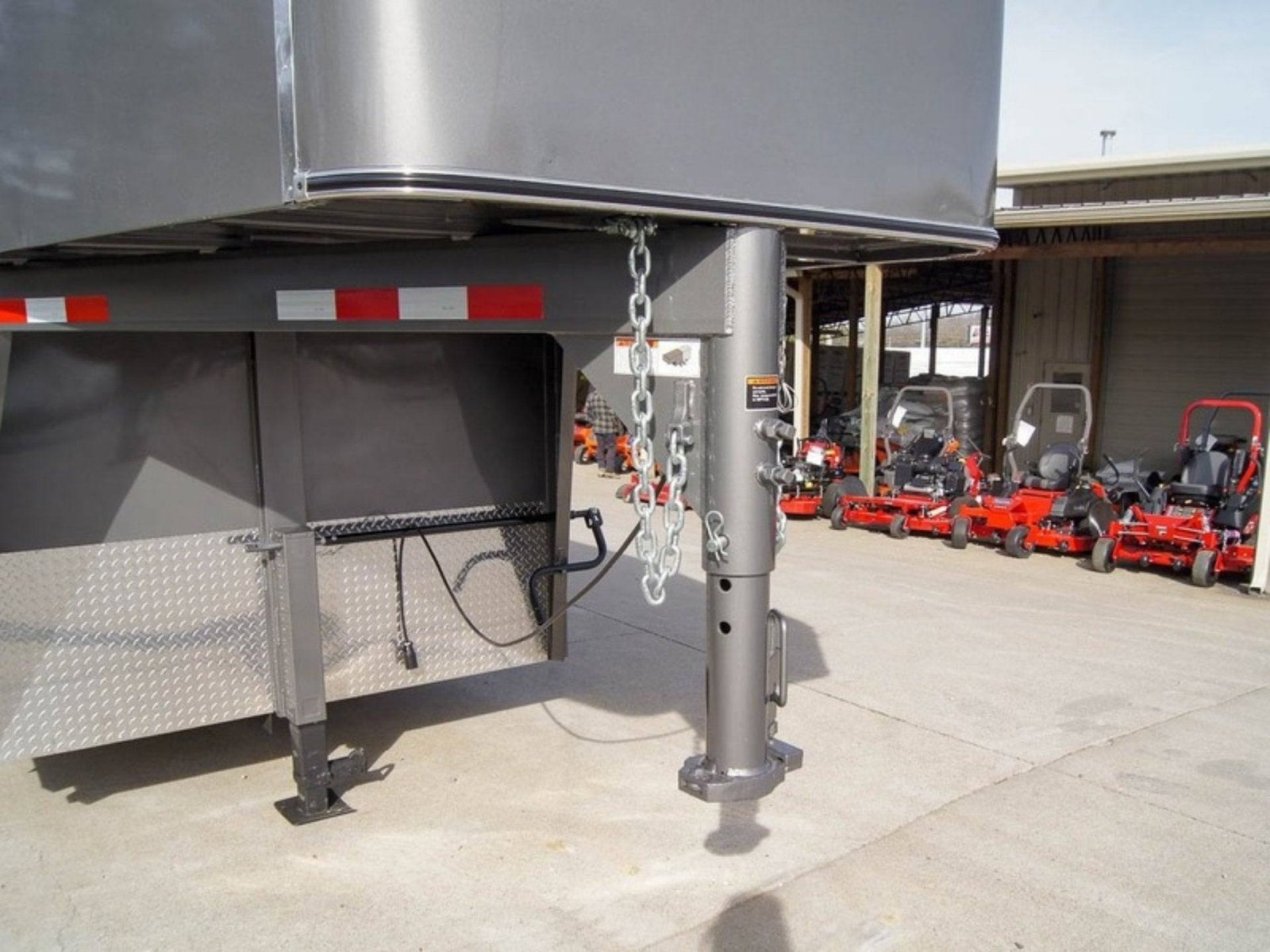 24ft Charcoal Gooseneck Livestock Trailer with Padded Floors (2) 7K Axles image 17