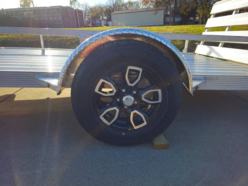 6.4'x12' Aluminum Utility Trailer With Gate Aluminum Wheels 3500 lb Axle image 5