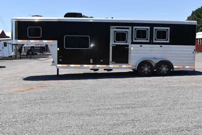 2017 Exiss Escape 7308LQ 3 Horse Trailer with 8′ Short Wall image 2