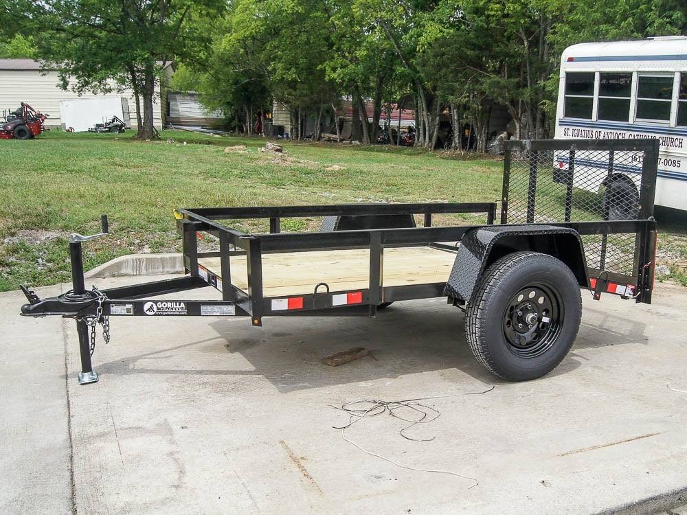 5x8 Powder Coated Dovetail Utility Trailer Single 3,500lb Axle image 1