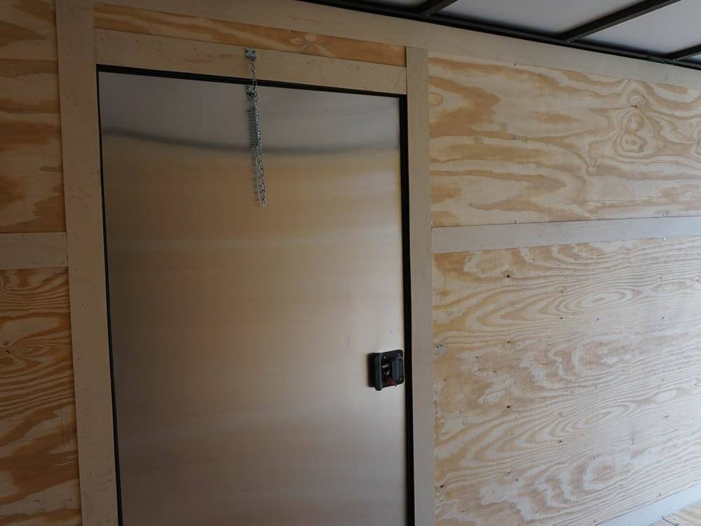 7x12 Enclosed Trailer Red V-Nose Blackout Package 3,500lb Axle Storage image 20