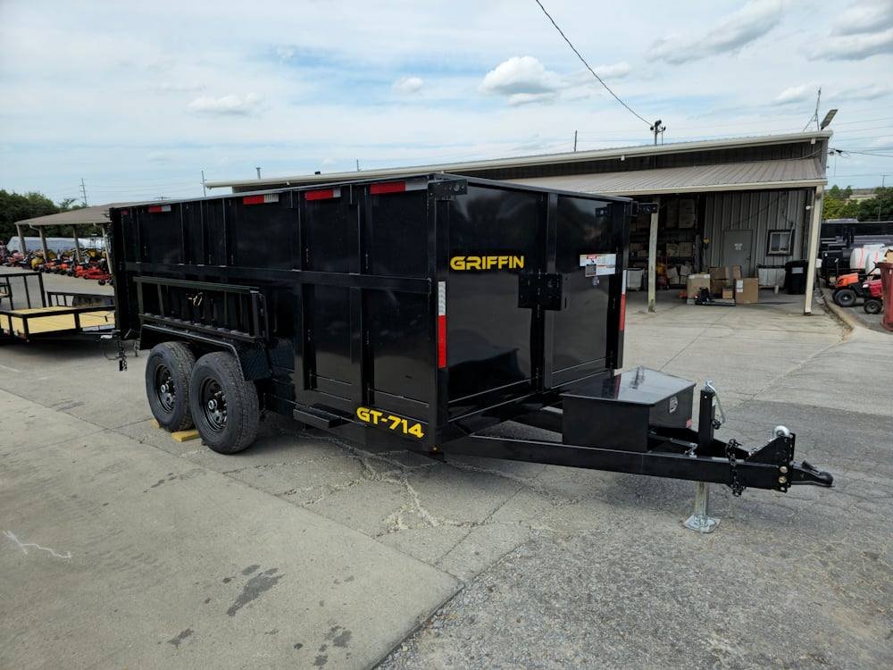 7x14 Hydraulic Dump Trailer with 4ft Sides (2) 7K Axles image 9