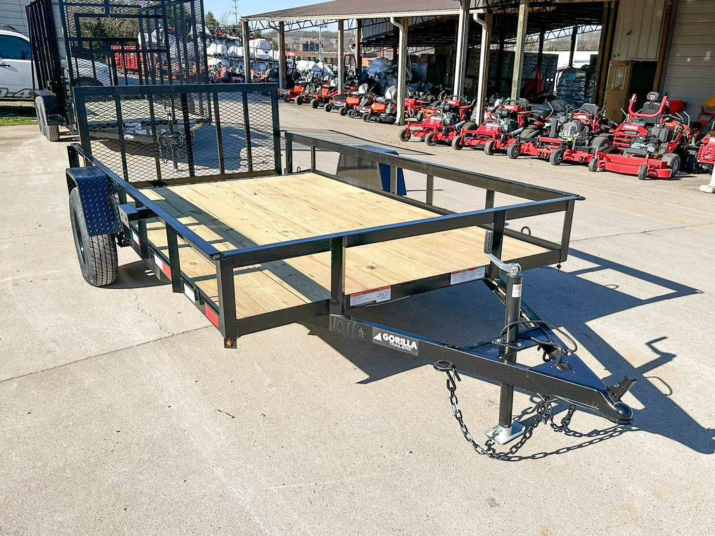 6'4" x 12 Powder Coated Dovetail Utility Trailer 3500lb Axle Powder Coated image 10