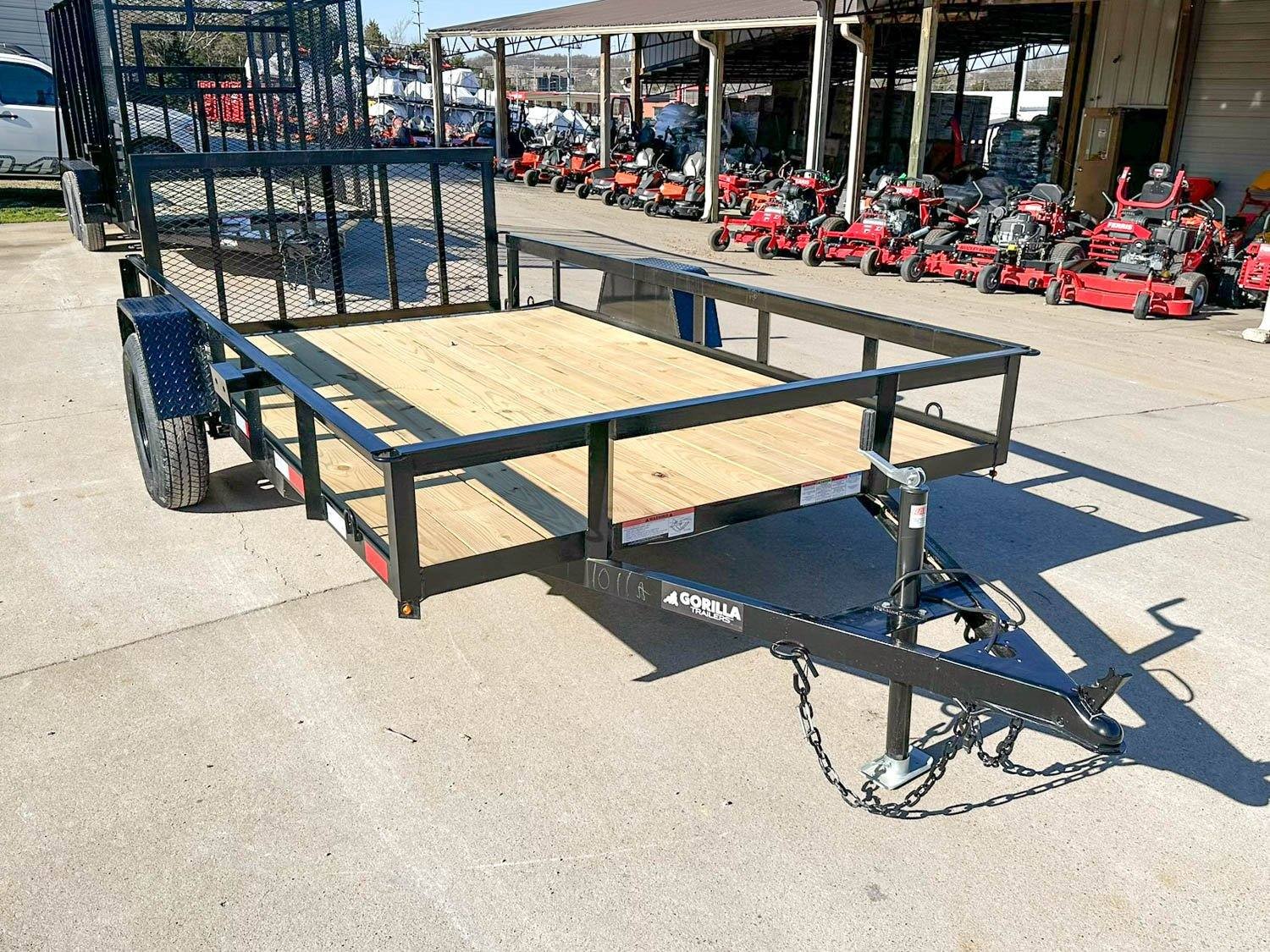 6'4" x 12 Powder Coated Dovetail Utility Trailer 3500lb Axle Powder Coated image 10