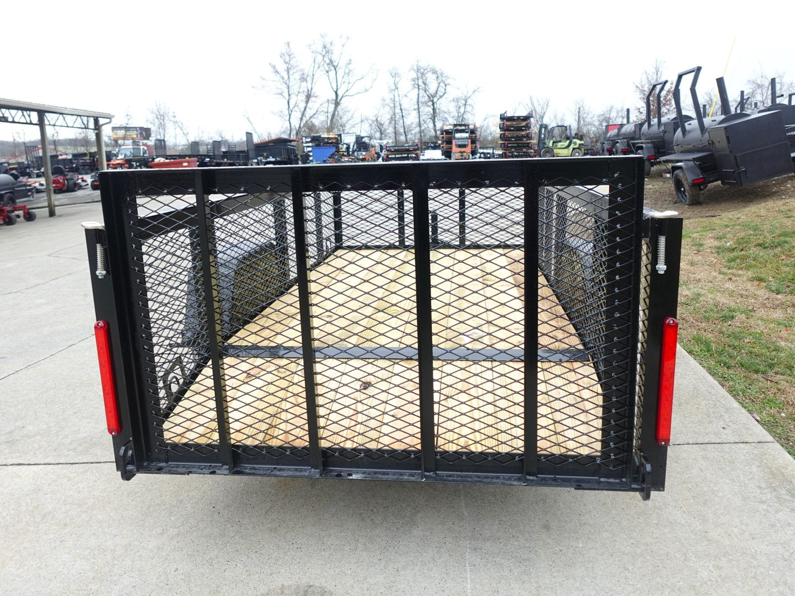 5x10 Dovetail Utility Trailer 2ft Mesh 3500lb Axle image 6