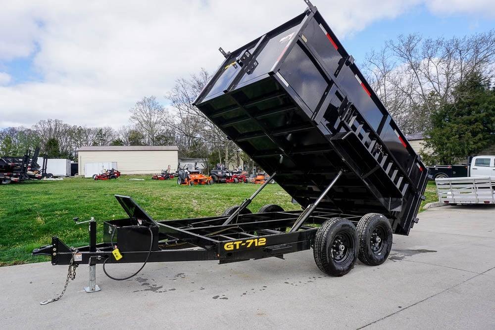 7x12 Hydraulic Dump Trailer with 4ft Sides (2) 7K Axles image 9