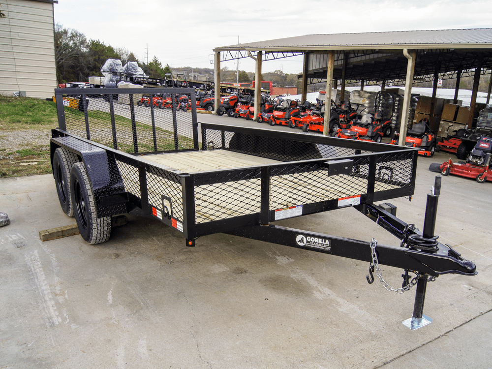 6.4x12 Dovetail Utility Trailer with 1ft Mesh Sides (2) 3,500lb Axles image 7