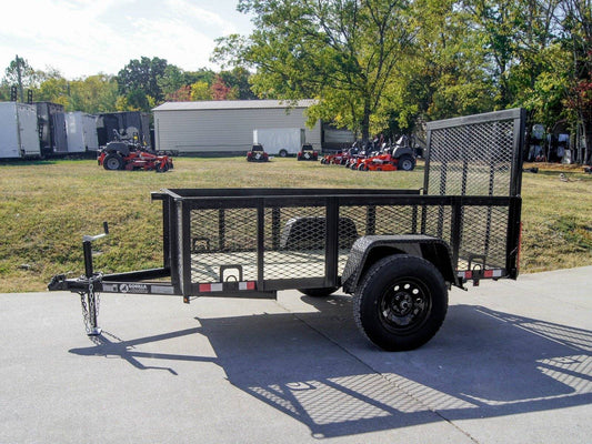 5x8 Straight Deck Utility Trailer with 2ft Mesh Side 3500lb Axle image 0