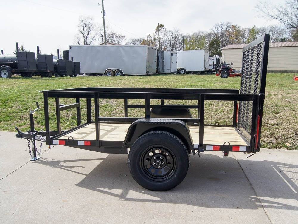 5x8 Straight Deck Utility Trailer with 2ft Side Rails 3500lb Axle image 2