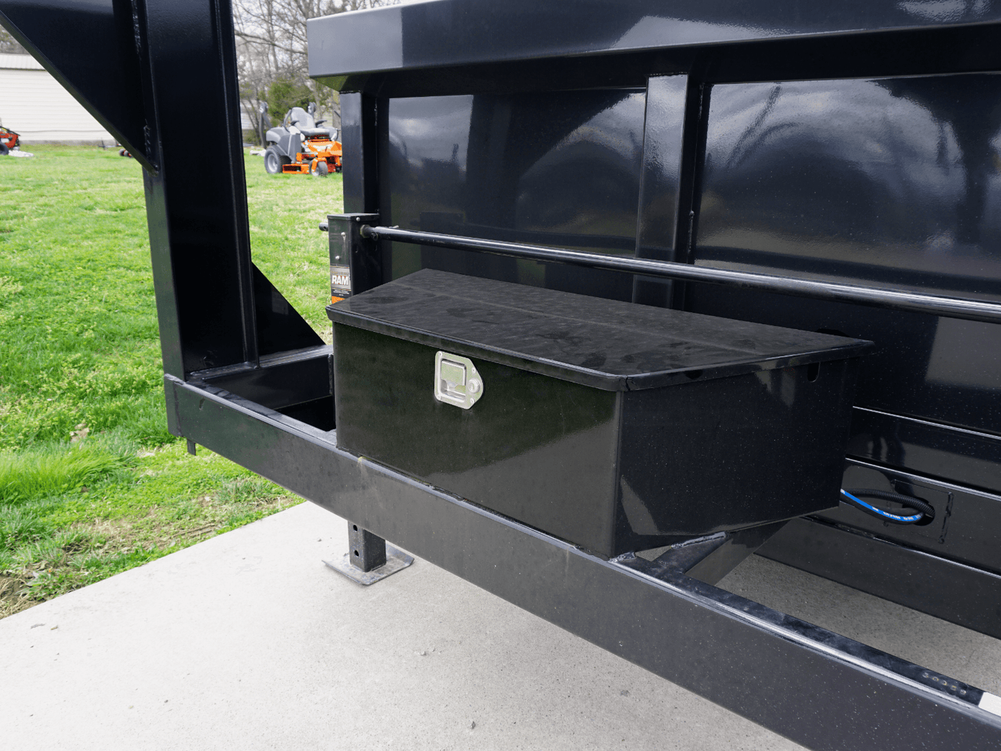 Hydraulic 7'x16' 2ft Side Gooseneck Dump Trailer (2) 7K Axles image 2