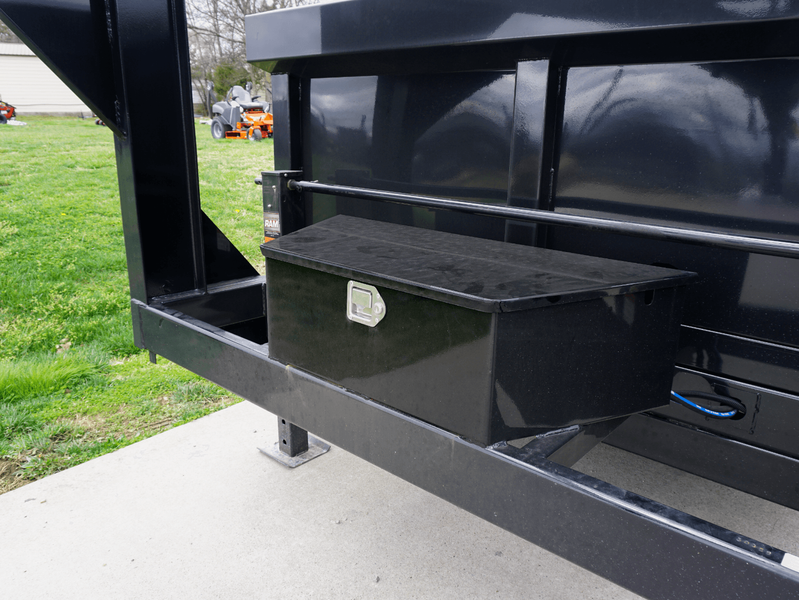 Hydraulic 7'x16' 2ft Side Gooseneck Dump Trailer (2) 7K Axles image 2